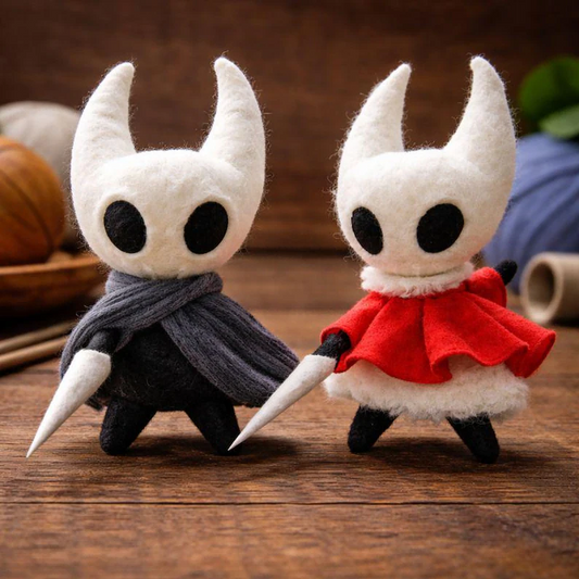 Raylume Handmade Wool Felted Hornet Plush, Hollow Knight Collectible